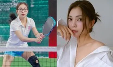 Nhật Lê "trắng phát sáng" trên sân pickleball, sau 7 năm vẫn mang vibe "mối tình năm 17 tuổi" nổi nhất làng bóng đá