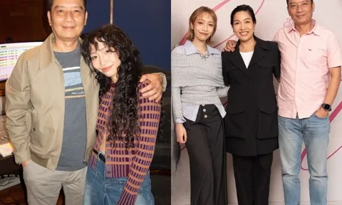 Mỹ Anh con gái Mỹ Linh đang hát phải "cầu cứu" gọi "bố ơi", nhạc sĩ Anh Quân vội chạy lên sân khấu giúp ái nữ