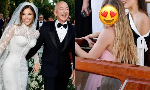 Mỹ nhân genZ "siêu vòng 1" chiếm spotlight giữa đám cưới tỷ phú Jeff Bezos, cô dâu hào môn cũng phải chào thua?
