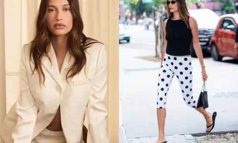 Hailey Bieber khéo phối đồ với 3 xu hướng hot nhất chỉ trong một bộ trang phục
