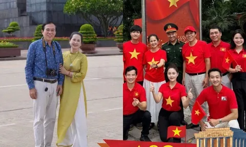 Cặp vợ chồng NSND - NSƯT duy nhất tham gia diễu hành A80: Từng là bạn học cấp 3, gia đình tứ đại đồng đường