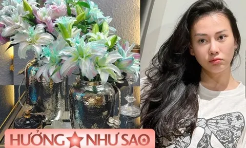 Phương Oanh dùng bình cắm hoa chuẩn "hào môn", càng soi càng đẹp tới từng chi tiết