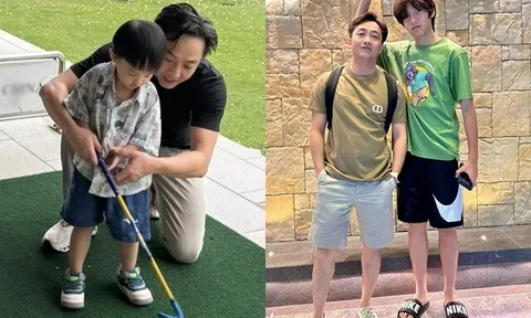Cường Đô La cầm tay dạy 2 con trai chơi môn thể thao quý tộc, tự nhận bản thân "thèm" chiều cao của cậu cả Subeo