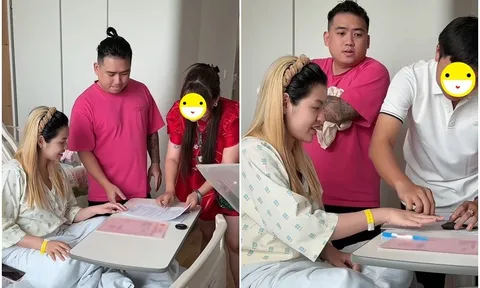 Sản phụ TP.HCM nhận sổ đỏ, lăn tay ngay tại bệnh viện nhờ sinh con gái