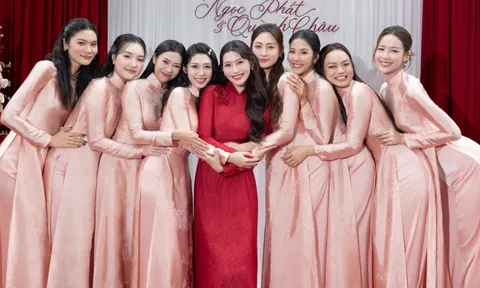 Đám cưới Á hậu Quỳnh Châu: Hé lộ sính lễ nhà thiếu gia, dàn bê tráp toàn người đẹp Vbiz!