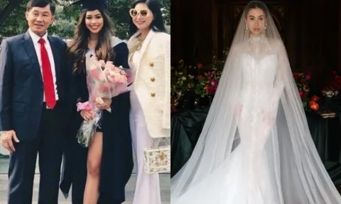 Váy cưới của con gái tỷ phú Jonathan Hạnh Nguyễn: Màu trắng chủ đạo, mang dấu ấn haute couture và tinh thần quý tộc Ý