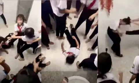 Nữ sinh cấp 2 ở TP.HCM bị đánh hội đồng ngay trong trường 0