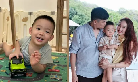 Minh Hằng lên tăng xông vì phải trông quý tử 2 tuần liền, nhóc tì ngày càng trổ nét hệt bố doanh nhân nghìn tỷ