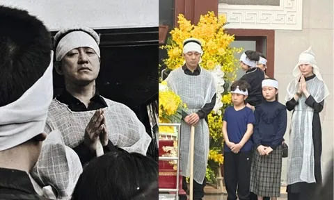 Ca sĩ Tuấn Hưng bật khóc tại đám tang của mẹ, con dâu và 3 cháu nội tiễn bà lần cuối