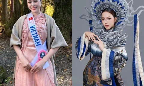 Kiều Duy suýt khóc trước khi thi National Costume ở Miss International 2025