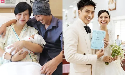 Người mẫu Lê Thu Trang sinh con sau 4 tháng làm đám cưới, diễn viên Quang Sơn vượt ung thư nay được làm bố