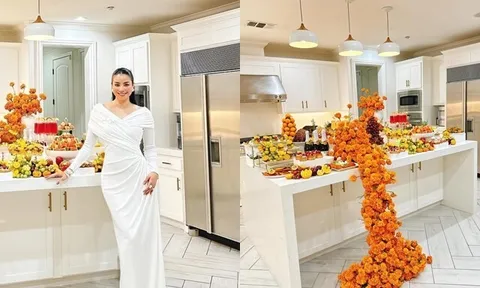 Sao Việt 24h: Phạm Hương đăng bàn tiệc Lễ Tạ ơn rực rỡ trong biệt thự 1000m2 tại Mỹ, khoe cuộc sống viên mãn ở trời Tây