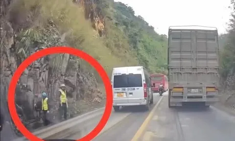 VIDEO: Hàng ngàn m3 đất đá từ trên cao rơi xuống vùi lấp 2 công nhân