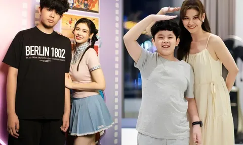 Nhận không ra con trai Trương Quỳnh Anh trong clip xuất hiện cùng mẹ: 13 tuổi cao 1m8, "lột xác" nhờ giảm cân