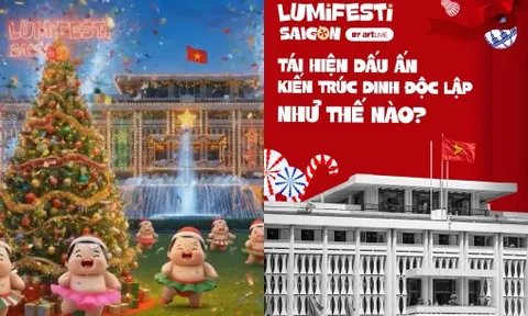 Dinh Độc Lập bừng sáng mùa Noel với màn trình diễn 3D mapping và âm nhạc