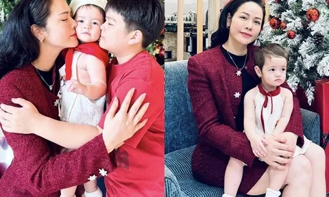 Con gái lai của Nhật Kim Anh đón Giáng sinh đầu tiên cùng anh trai chung nửa huyết thống, sở hữu mái tóc nâu cực Tây