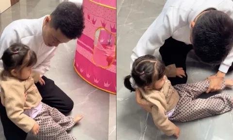 Clip bé gái 3 tuổi giả vờ ngất xỉu để tránh bị phạt thu hút gần 3 triệu lượt xem