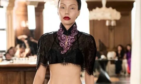 Gigi Hương Giang làm first face, điềm tĩnh và tiết chế trên sàn diễn thời trang