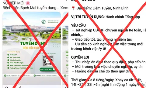 Bệnh viện Bạch Mai cảnh báo khẩn: Fanpage giả mạo tuyển dụng, dụ quét mã QR 0