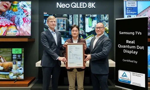 Chứng nhận khẳng định cam kết đổi mới công nghệ hiển thị và chất lượng của Samsung