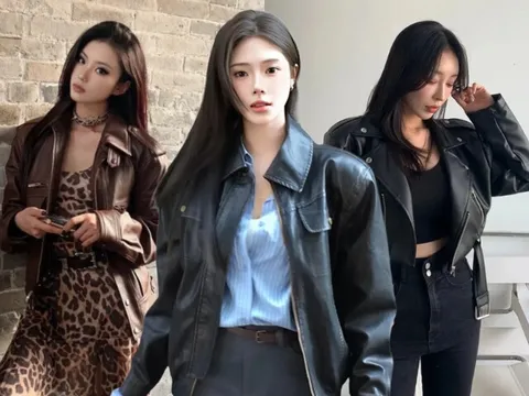 Áo khoác da mà mix sai thì "quê một cục", cứ áp dụng công thức 3-2-2 là vừa ngầu vừa sang chảnh ngay