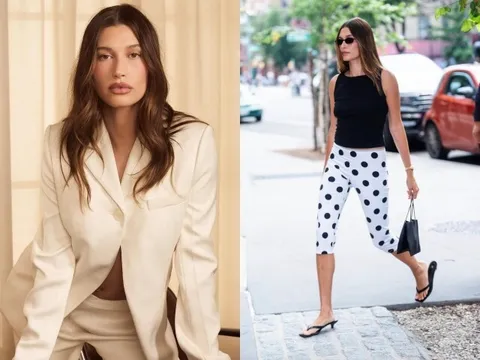 Hailey Bieber khéo phối đồ với 3 xu hướng hot nhất chỉ trong một bộ trang phục