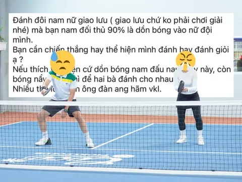 Tranh cãi chuyện "dồn bóng vào nữ" khi chơi pickleball: Chiến thắng hay fair-play mới quan trọng?