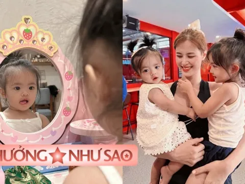 Con gái Đông Nhi hơn 1 tuổi đã "mê phấn son", có riêng bàn makeup xinh như công chúa