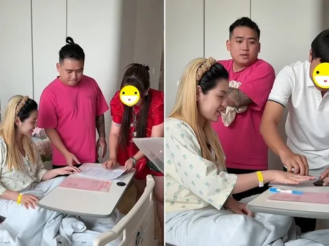 Sản phụ TP.HCM nhận sổ đỏ, lăn tay ngay tại bệnh viện nhờ sinh con gái