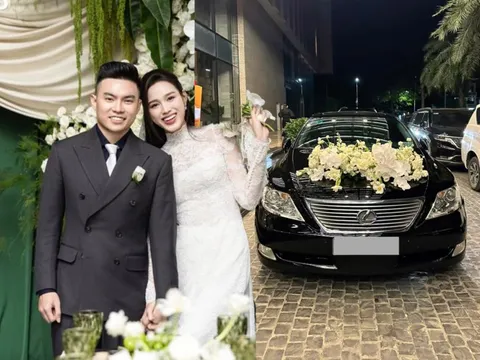 Dàn xe đón dâu bạc tỷ trong lễ cưới Hoa hậu Đỗ Hà và doanh nhân Viết Vương