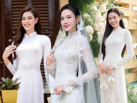 4 chiếc áo dài trắng đắt giá của "dâu hào môn" Đỗ Thị Hà