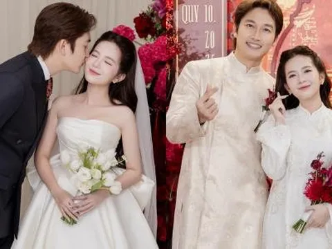 Lễ ăn hỏi Đình Tú - Ngọc Huyền: Cô dâu chú rể lộ diện quá đẹp đôi!