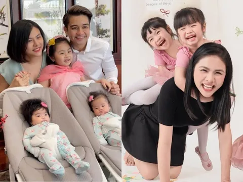 Vân Trang khóc vì nỗi khổ nhà đông con, thương cặp song sinh chịu thiệt thòi, 4 tuổi đã quen không ngủ cùng mẹ