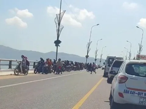 Gia Lai tạm cấm phương tiện qua cầu Thị Nại do ảnh hưởng bão số 13 Kalmaegi