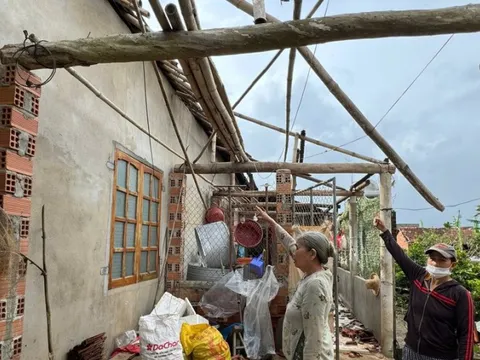 Gia Lai: Lốc xoáy bất ngờ cuốn tốc mái 10 nhà dân mới sửa sau bão
