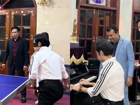 Ngọc Sơn bịt mắt làm 1 việc trong biệt thự dát vàng, khách nước ngoài trầm trồ