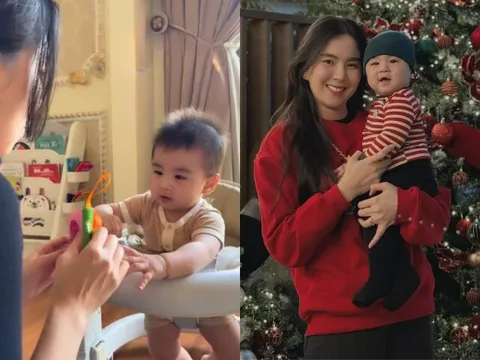 Con trai Mai Ngọc chưa biết nói đã học cả tủ sách, "thiếu gia Bắc Ninh" phản ứng cực thông minh