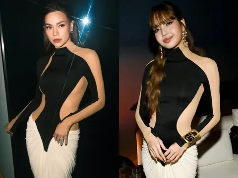 Hồ Ngọc Hà ghi điểm khi "đụng" váy trăm triệu đồng với Lisa
