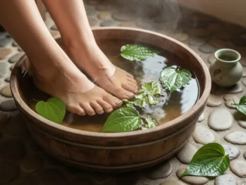 Ngâm chân bằng lá lốt thường xuyên có tốt?